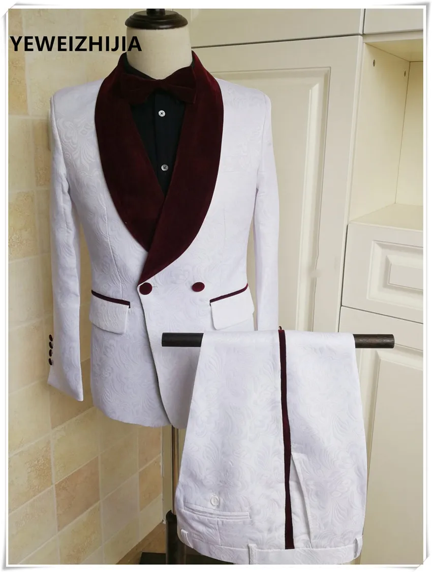 2020 men's dress suit wedding party dress bridegroom best man tuxedo performance suit（Jacket+pants）
