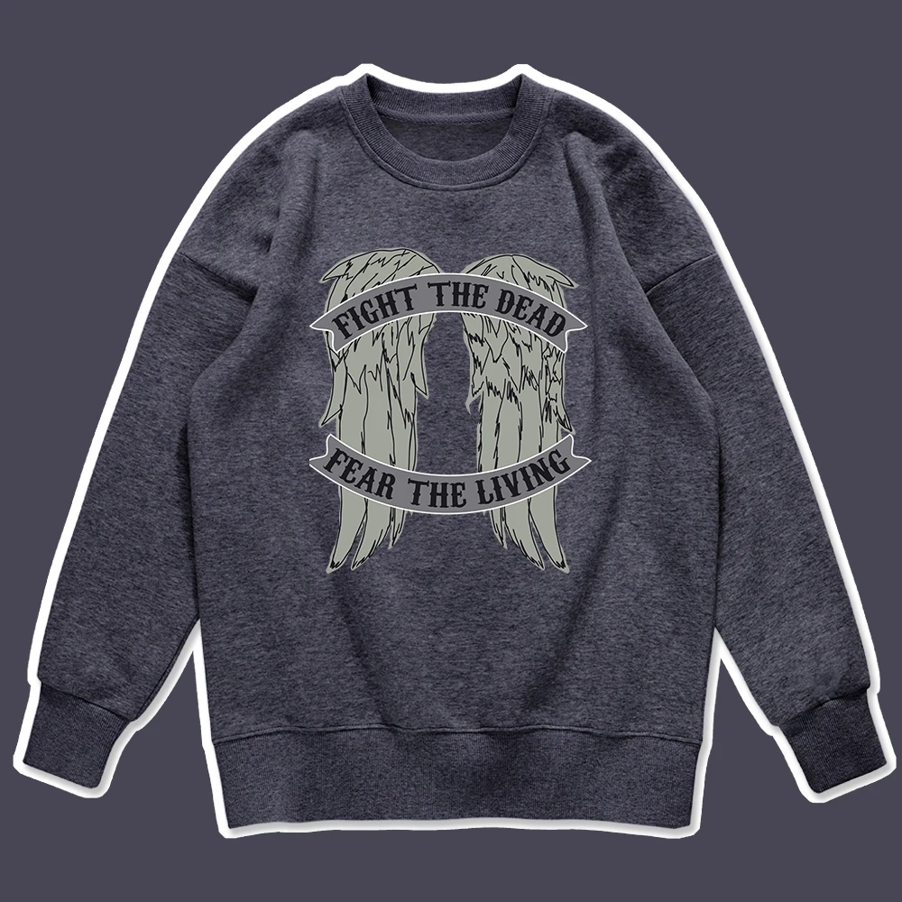 

Толстовка с капюшоном с изображением крыльев Бога, Мужская модная повседневная одежда с круглым вырезом, флисовый пуловер, Свитшот свободн...