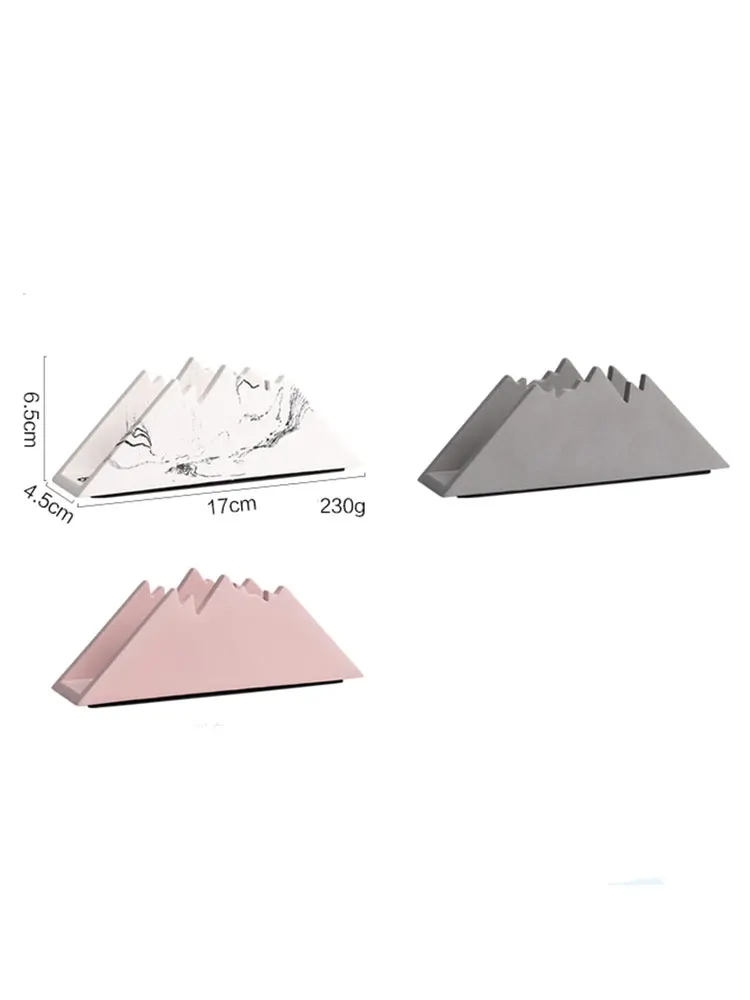 

Nordic Home Snow Mountain Shaped Cement Table Napkin Holder Tissue