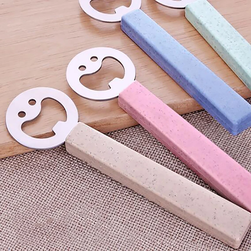 Креативная нержавеющая сталь консервный нож смайлик Пивной Напиток Бутылка для