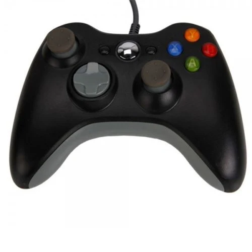 Черный OSTENT проводной USB контроллер геймпад джойстик для microsoft Xbox 360 консоль Windows PC ноутбук компьютер видео игры - Цвет: Черный