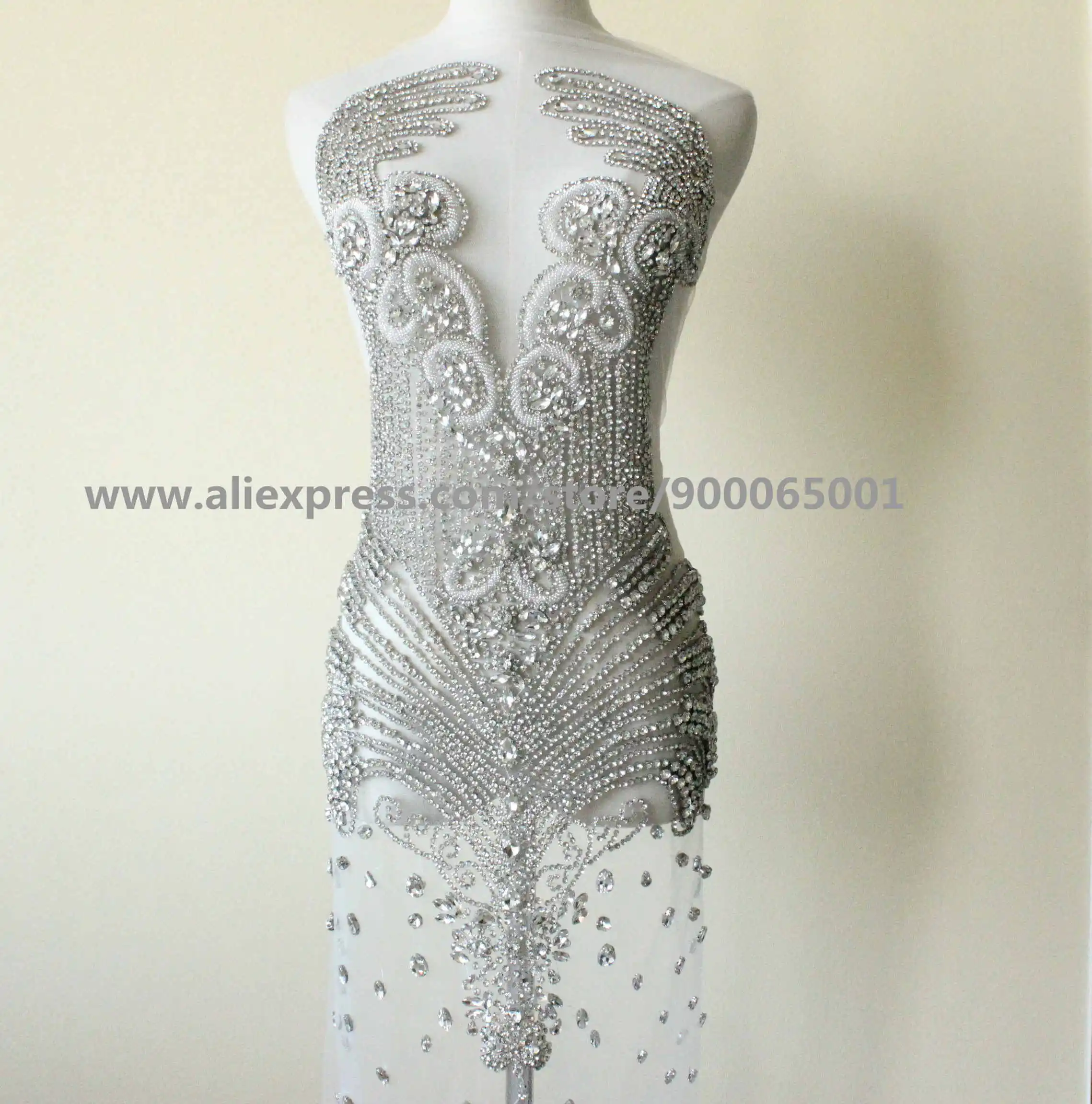 Длинный лиф аппликация для стразы ручная работа свадебного платья | Дом и сад