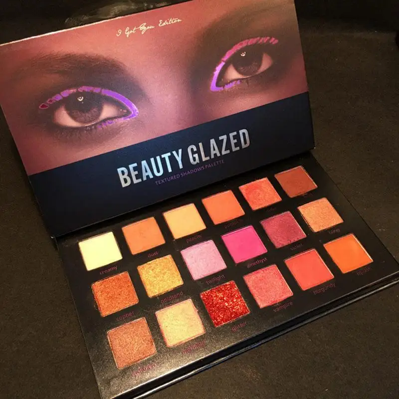 Beauty Glazed 18 видов цветов Палитра теней для век матовые перламутровые блестящие