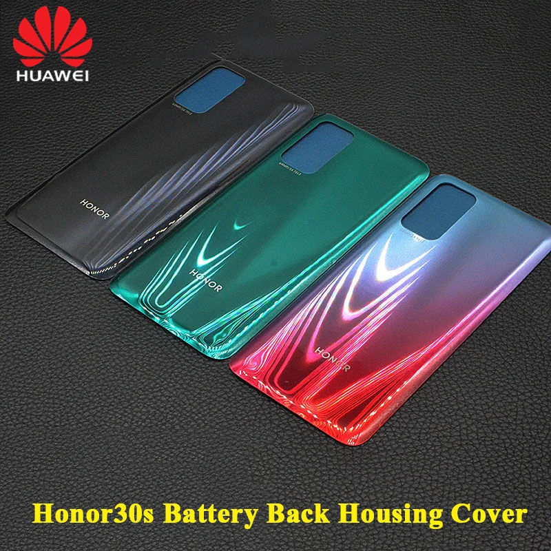 100original honor 30s cover mobile phone battery back replacement case rear door repair parts for huawei honor 30s with logo free global shipping