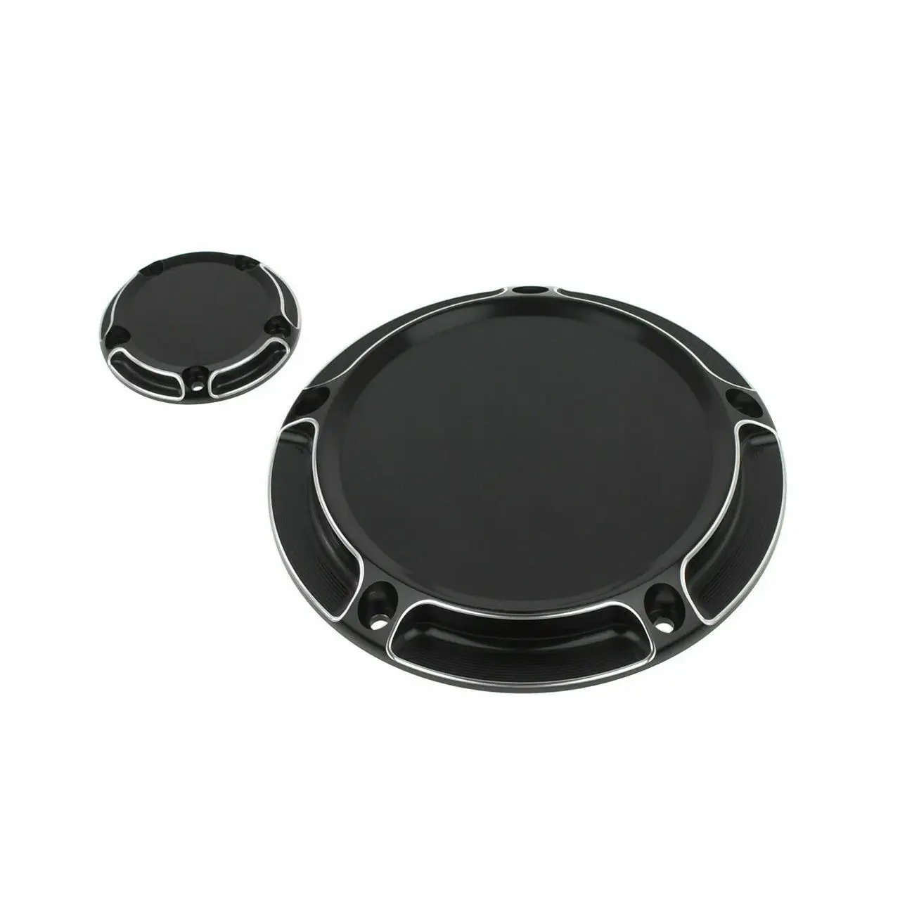 

Newly Black 5 Holes Cover Timing Timer Cover For Harley Touring Dyna 1999-17