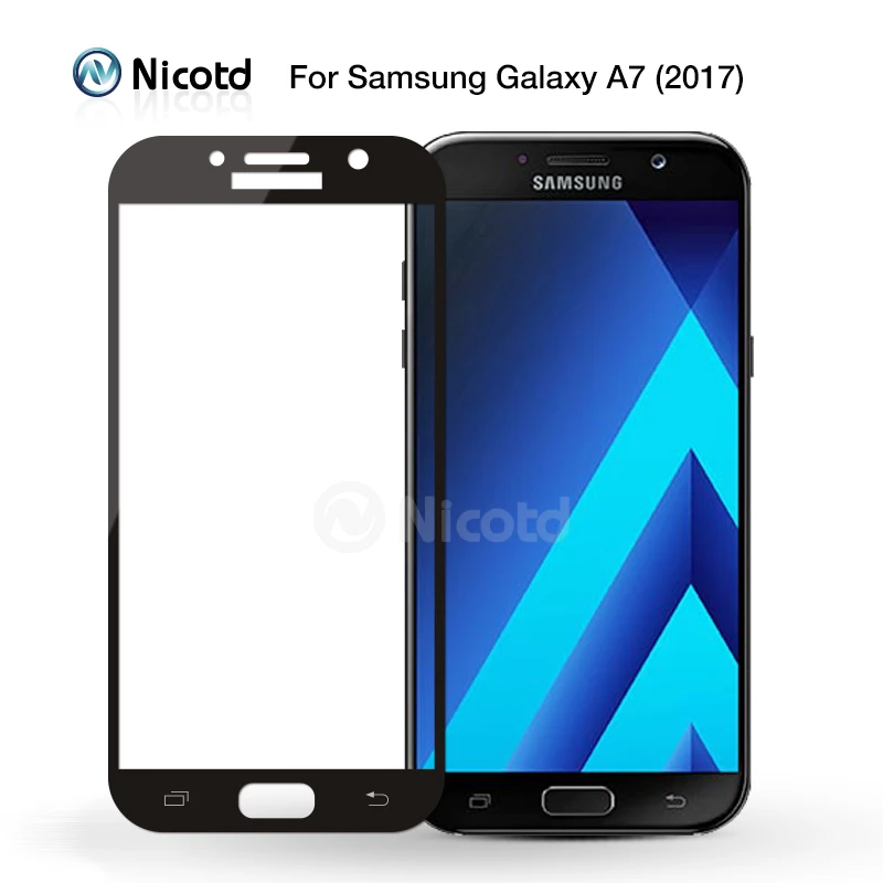 2 шт./лот для Samsung J5 J7 J3 2017 2016 ЕС полное покрытие закаленное стекло Galaxy A3 A5 A7 защита