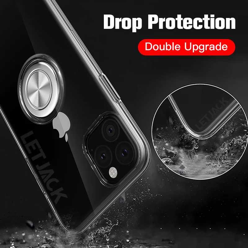 Magnet Phone Cases for iPhone 12 mini 11 13 14 Pro Max Shockproof Case for iPhone X XS Max XR 6s 7 8 Plus Cover With Ring Holder