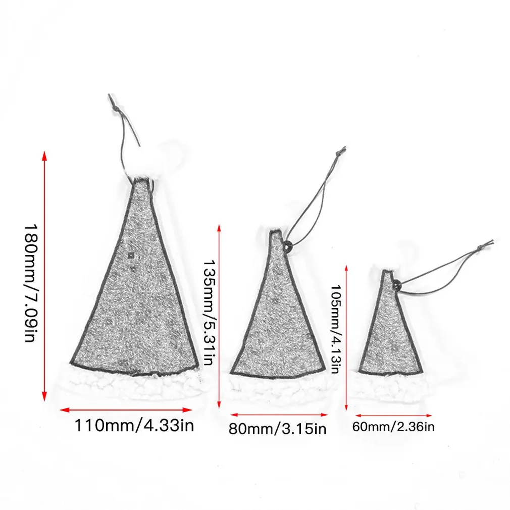 

Christmas Decorations Fabric Felt Wine Bottle Set Christmas Hat Pendant Creative Christmas Tree Decoration