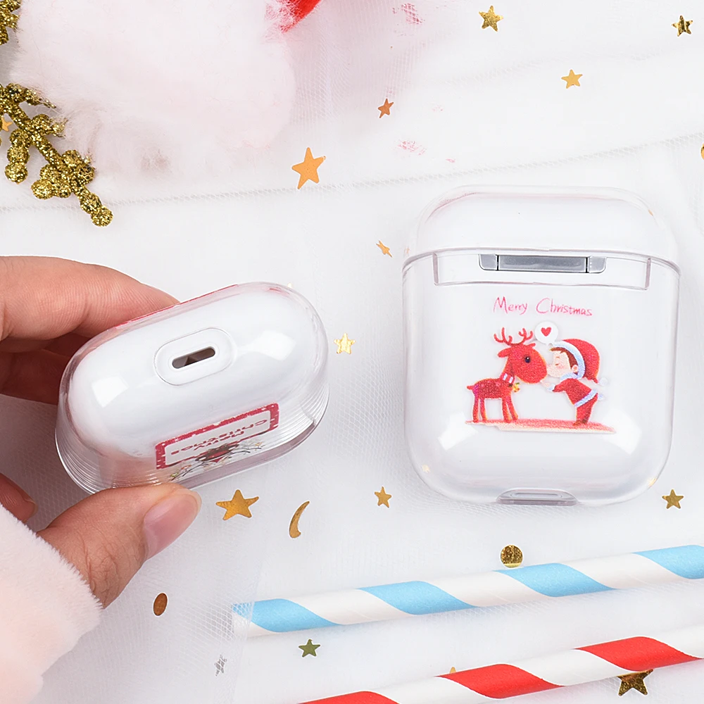 Прозрачный чехол для AirPods 1 2 футляр беспроводной зарядки наушников Apple one и two