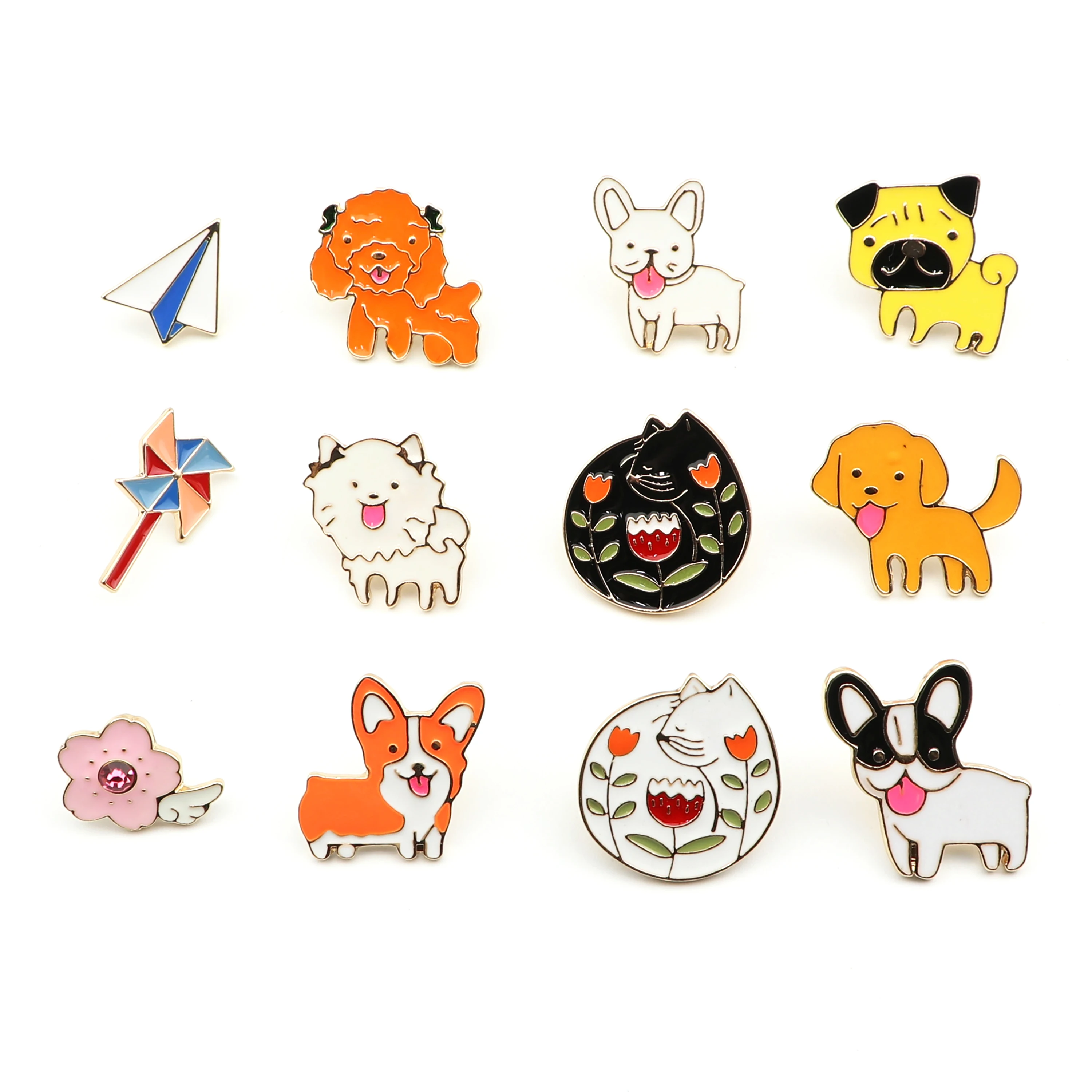 Броши ювелирные изделия значок воротник эмаль булавка куртки свитер корги