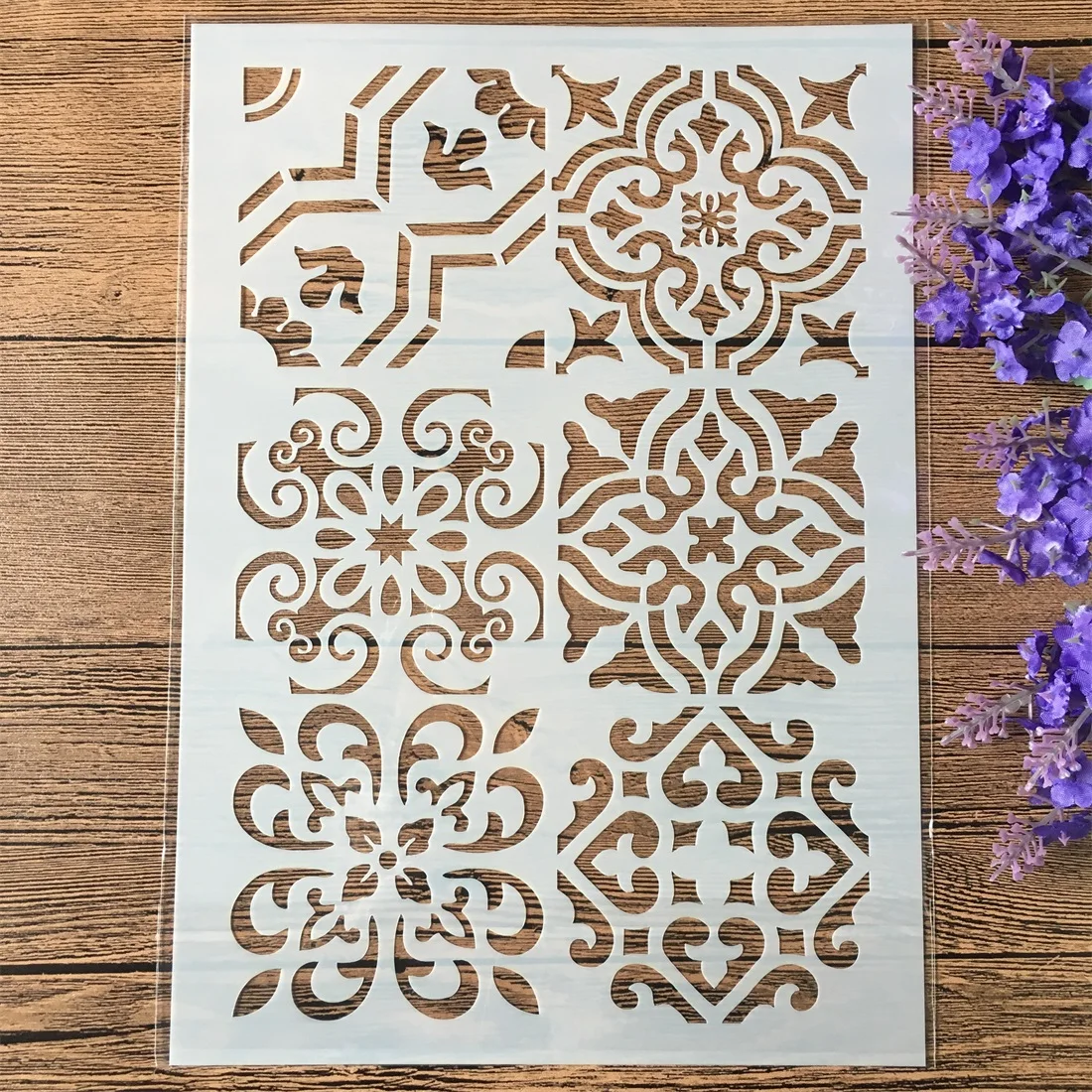

A4 29cm Flower Symbol A4 DIY Craft Layering Stencils Wall Painting Scrapbooking Stamping Embossing Album Decorative Template