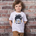 Детская футболка Ленивец, рубашка цвета радуги, не спешите быть счастливыми, Ленивец, детские топы, Ленивец На тему рубашка цвета радуги, подарок для ребенка