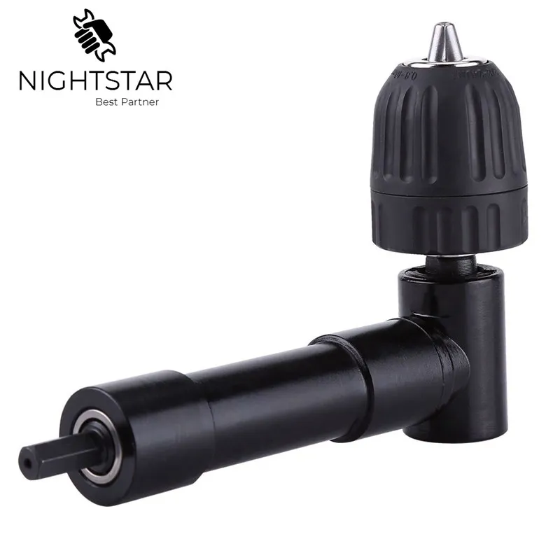 90 градусов правый угол без ключа патрон Ударная дрель адаптер электрическая