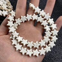 stone beads white turquoises pentagram loose isolation beads semi finished for jewelry making diy necklace bracelet accessories