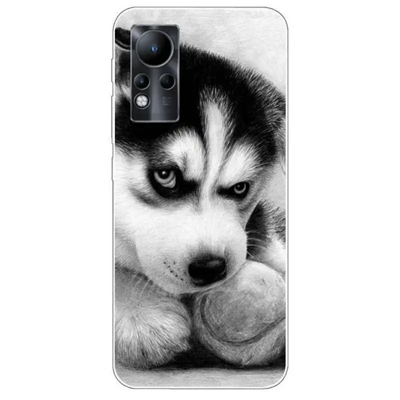 Чехол для Infinix Note 11 Мягкий Силиконовый ТПУ чехол телефона с рисунком волка Pro