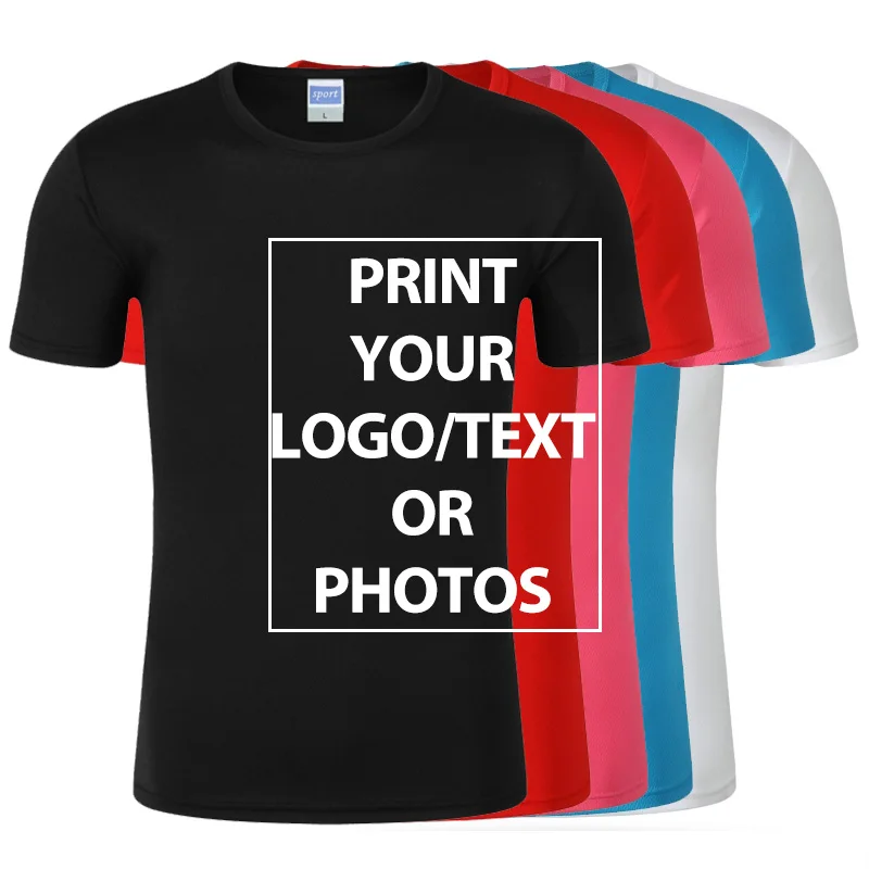 100% полиэстер создайте Собственные футболки печать логотипа бренда изображения
