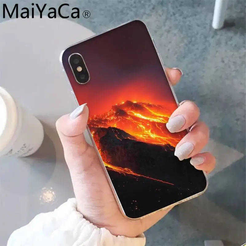 

MaiYaCa Volcano magical nature Luxury Unique Phone Cover for iPhone 12 8 7 6 6S Plus X XS MAX 5 5S SE XR 12 11 pro promax