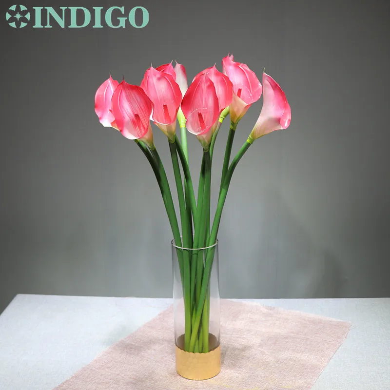 

INDIGO- Wholesale 100pcs Plastic Red Calla Touch Flower Calla Wedding Flower Event Decoration Artificial Flower Free Shipping