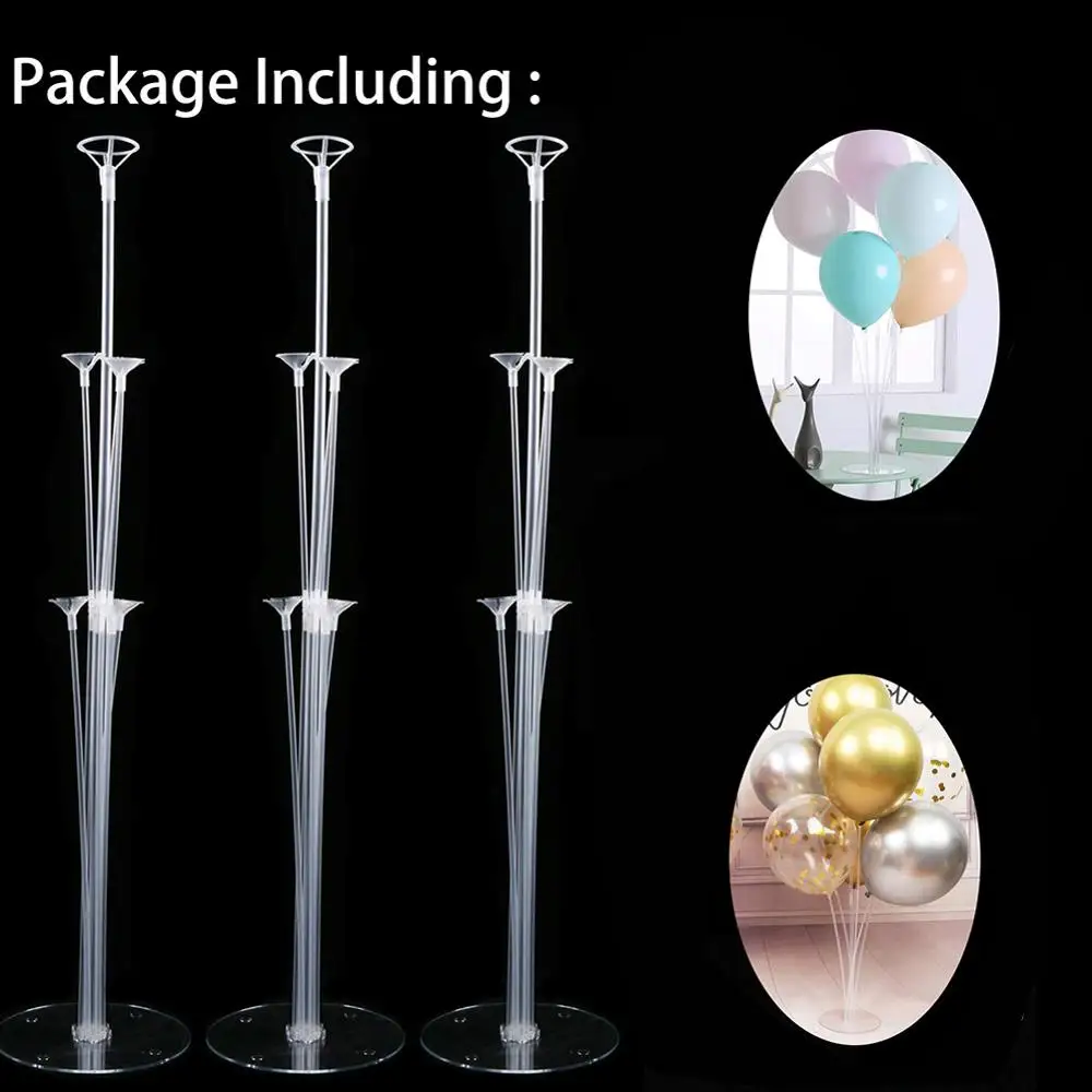 

3Set 7 Tubes Balloon Stand Balloon Holder Column Balloons Baby Shower Birthday Party Wedding Xmas Decoration Supplies