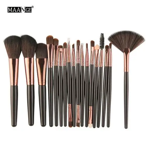 03 18pcs 6/15/18 шт набор кистей для макияжа, косметический инструмент для порошок тени для век Румяна смешивание; красота макияж кисти набор для макияжа бровей, TSLM1 - Handle Color: 03 18pcs