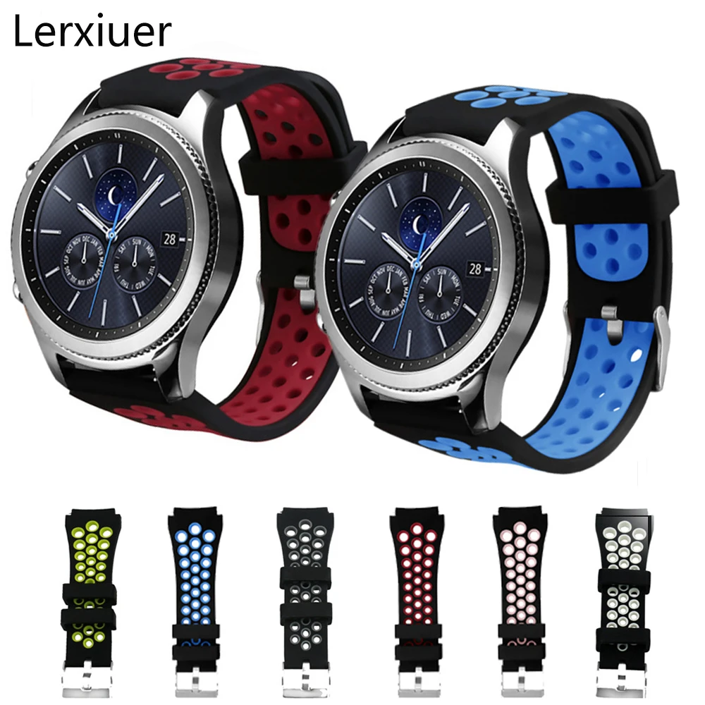 Для samsung galaxy watch 46 мм gear S3 Frontier/классический ремешок силиконовый huawei watch GT 2 браслет 22 мм ремешок galaxy watch band