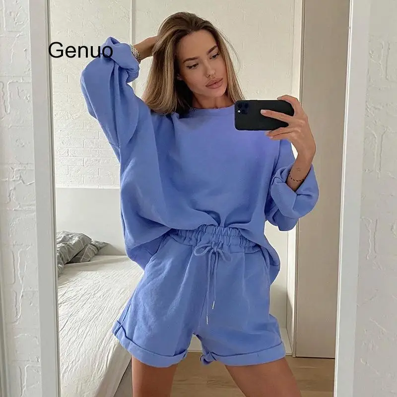 Повседневный женский спортивный костюм комплект из двух предметов спортивная