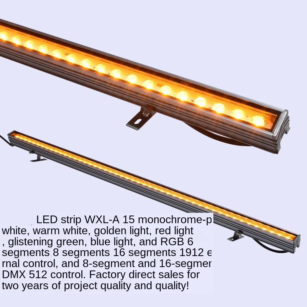 

06LED Line Lamp 5050 Smd Outdoor Waterproof Hard Light Strip Color Guardrail Tube DMX512 RGB DC24v LED Wall Washer Light