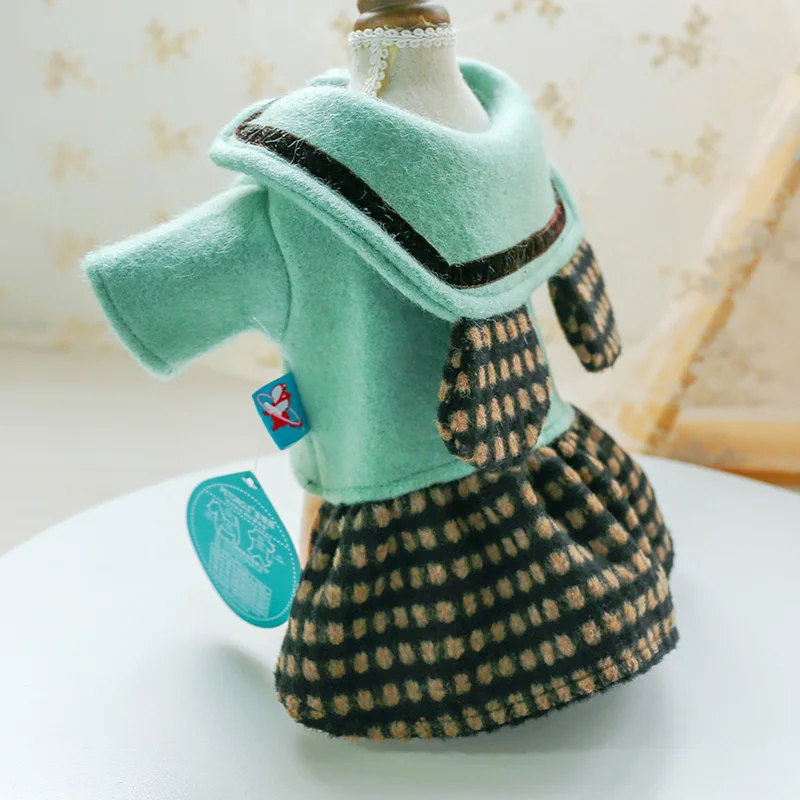 PETCIRCLE/Новинка Одежда для щенков с ушками медведя Милое платье отворотами