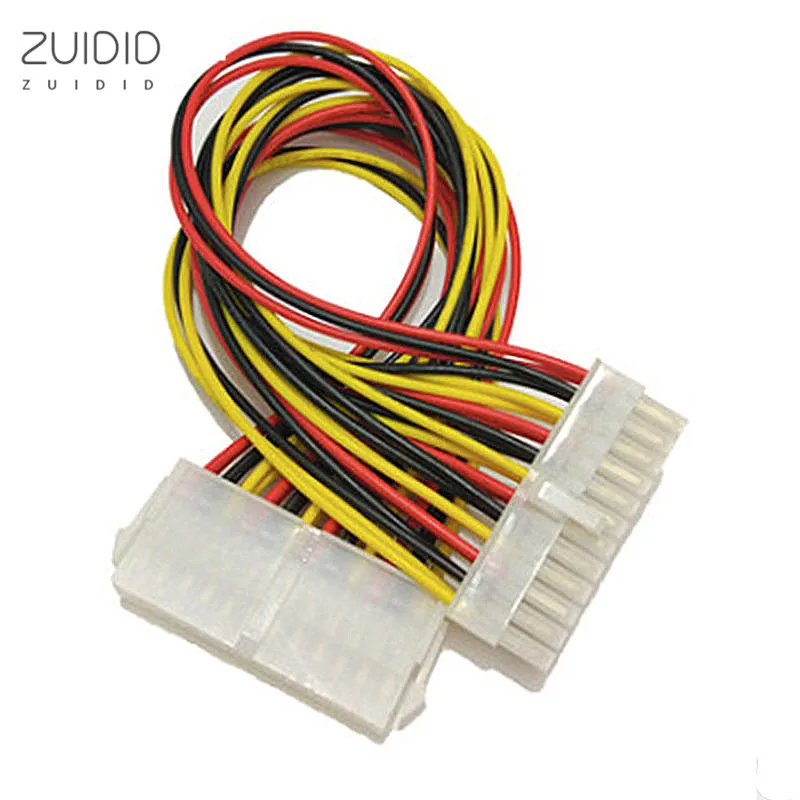 24 Pin Male to 24Pin Female Power Supply Extension Cable  Internal PC PSU TW Power Lead Connector Wire atx psu standard 24pin female to mini 24p male internal power adapter converter cable for dell 780 980 760 960 pc