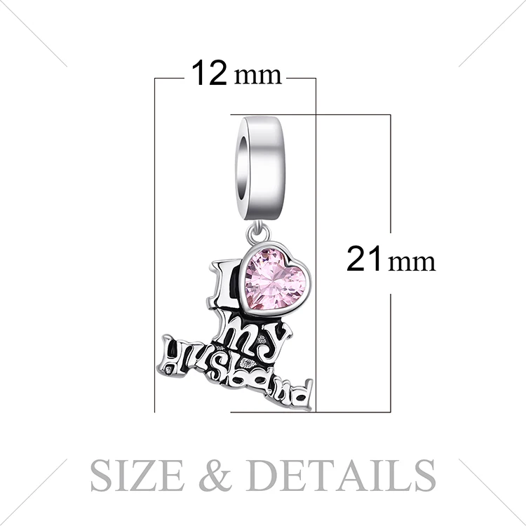 JewelryPalace сладкая любовь создан розовый сапфир сердце 925 пробы Серебряный Шарм Fit Браслеты как красивые подарки для женщин