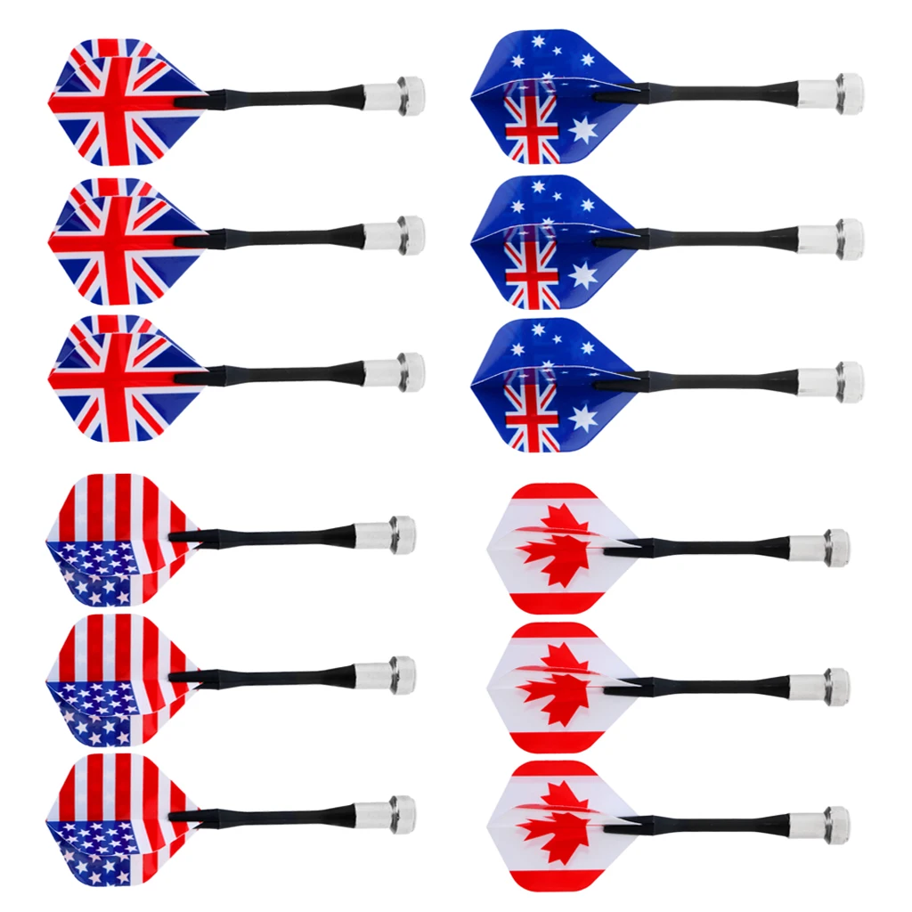 

6/12 Pieces Magnetic Darts For Magnet Dart Board (National Flag)