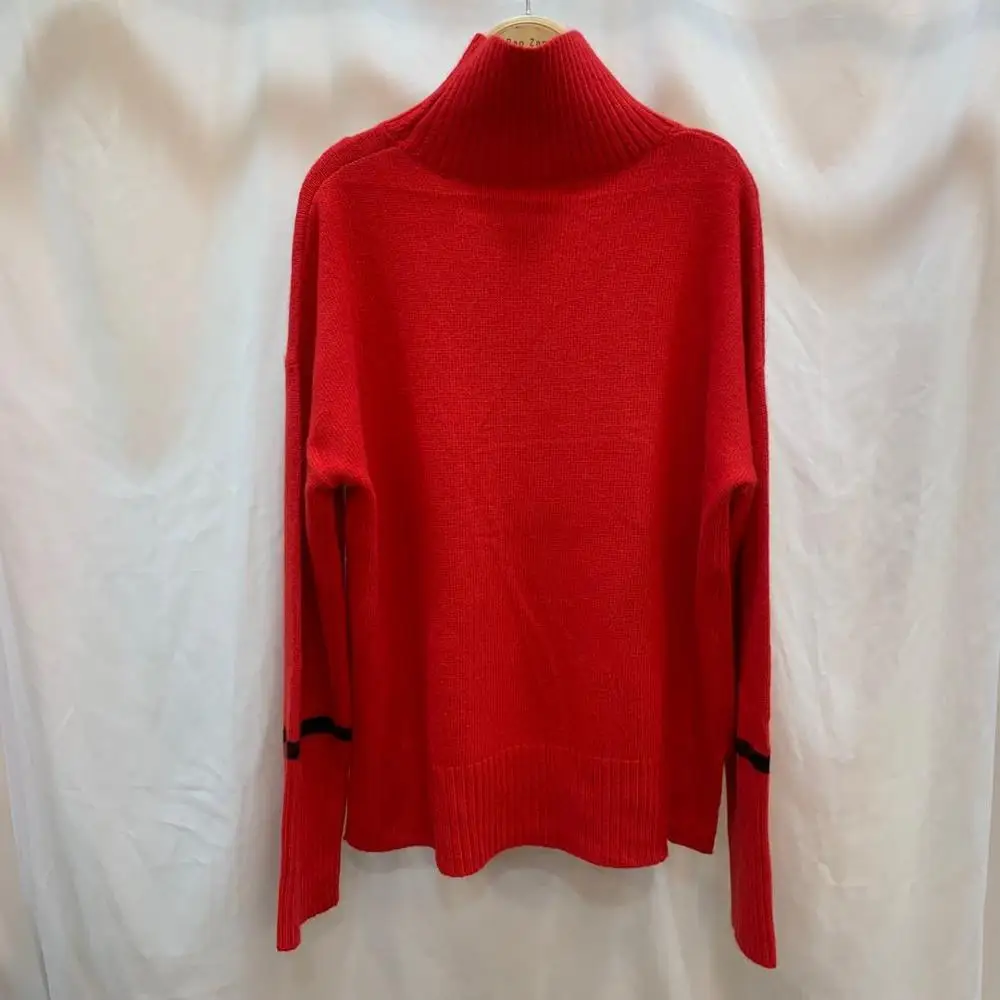 Fashion mink cashmere hairy wool sweater thick warm striped knit tops female hollow cut design F2189 | Женская одежда
