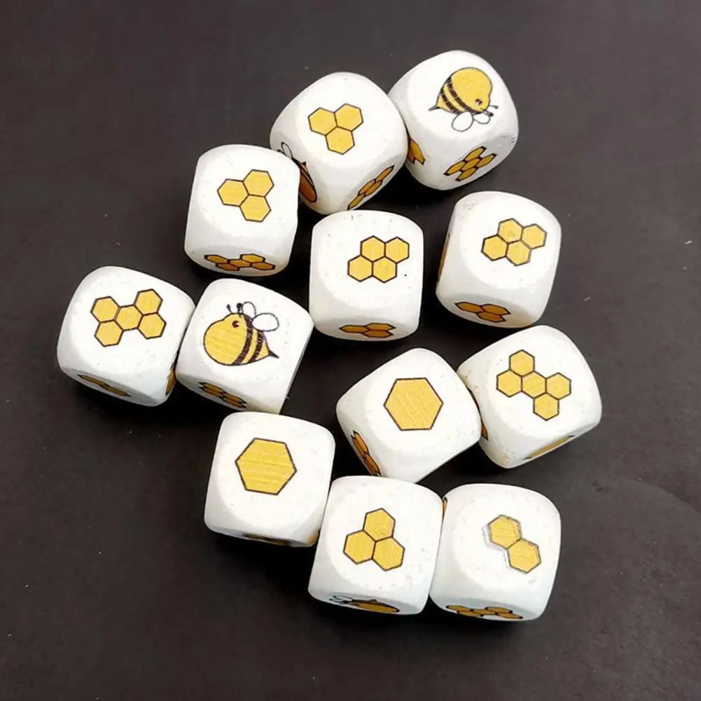 12 шт. деревянные кубические игральные кости для детей | Дом и сад