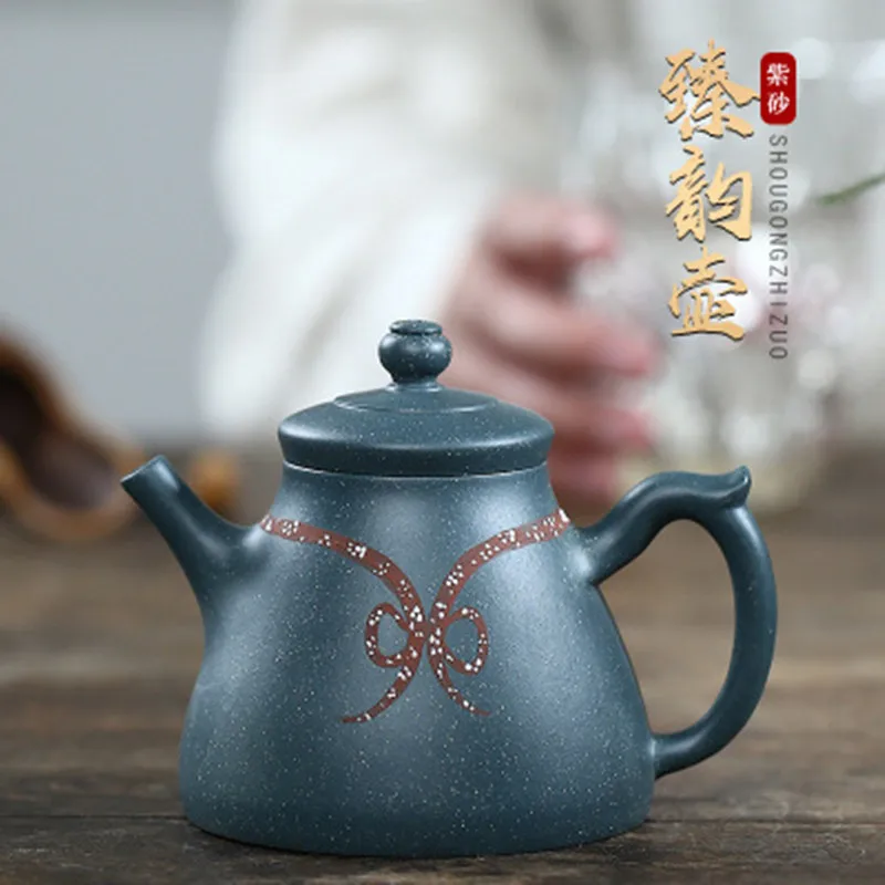 220cc High-grade Raw Ore Purple Sand Green Clay Teapot Master Hand Plum Blossom 7 Hole Water Tea Pot Gift Set | Дом и сад