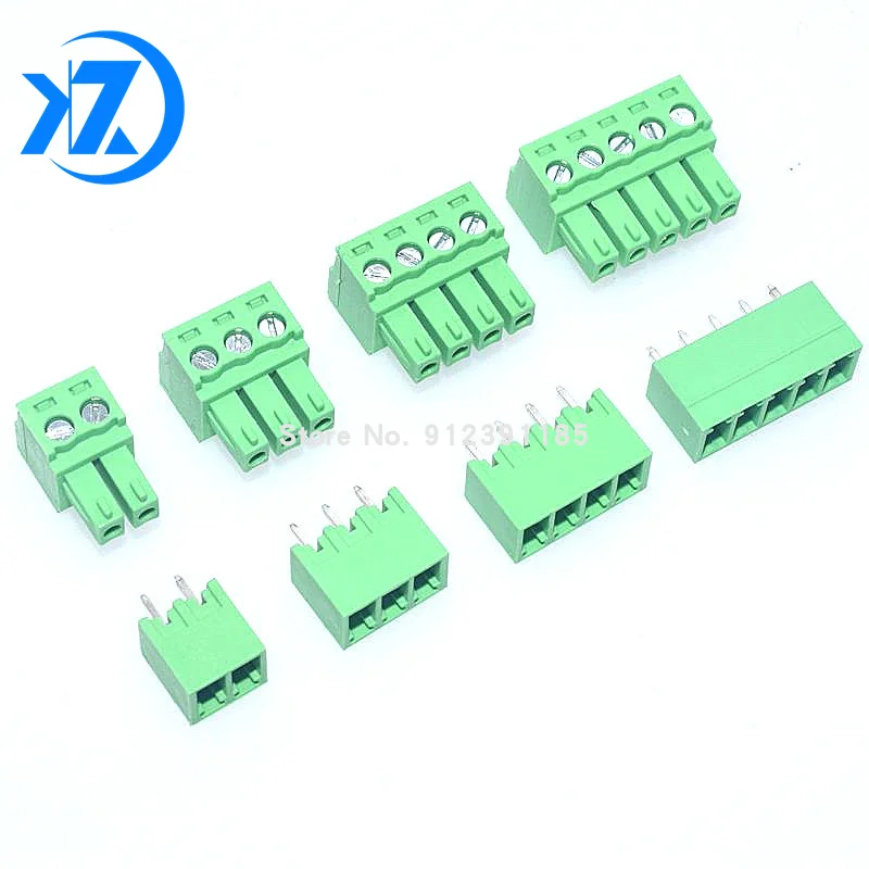 

10 sets of pluggable terminal blocks 15EDG-3.81 mm green phoenix connector PCB solder plate connector
