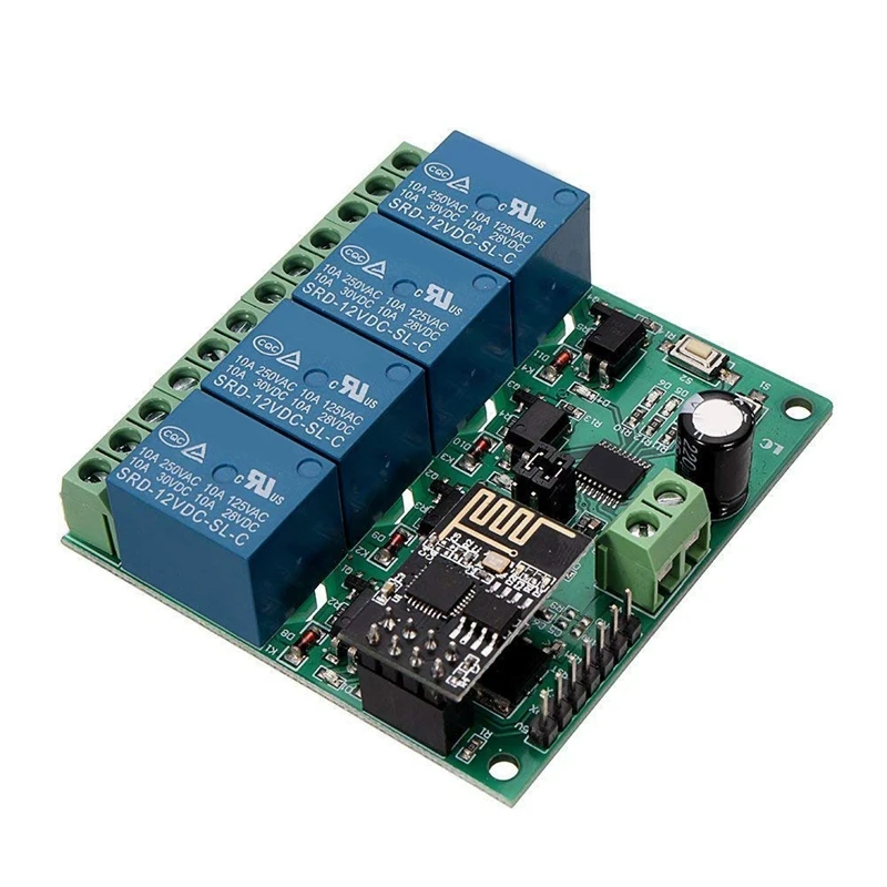 

12V ESP8266 четыре способа WiFi реле IOT умный дом Cepphone приложение пульт дистанционного управления переключатель
