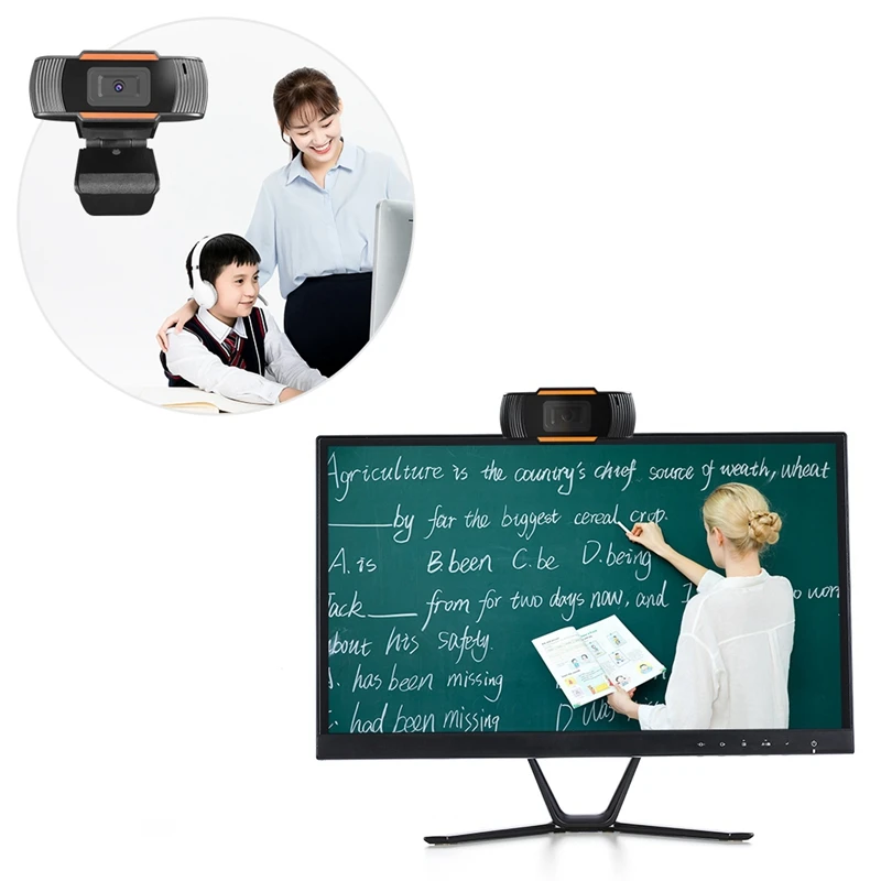 

HD 720P Webcam Desktop Laptop USB Driveless Web Camera with Built-in Microphone For Video Calling Network Teaching