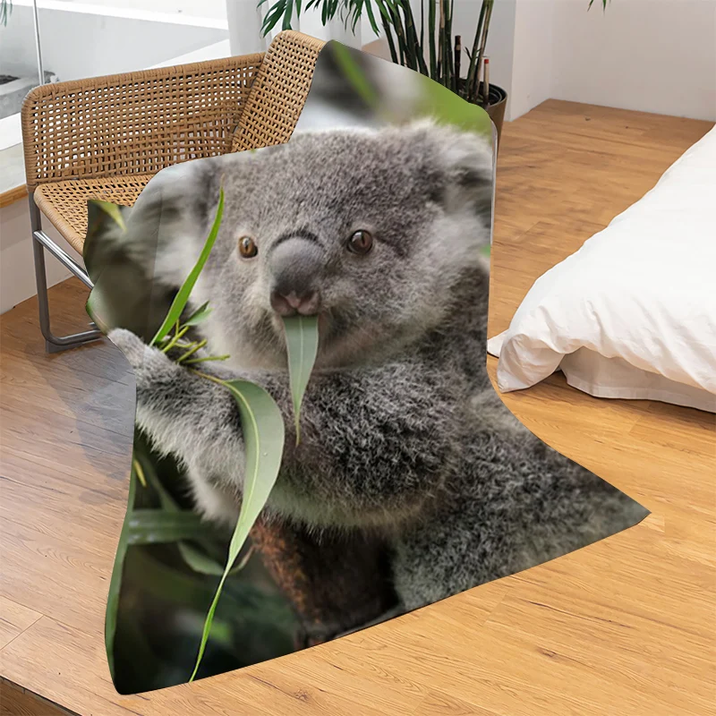 Australian Koala Bear Flannel Blankets Bed Cover Flannel Throws Travel