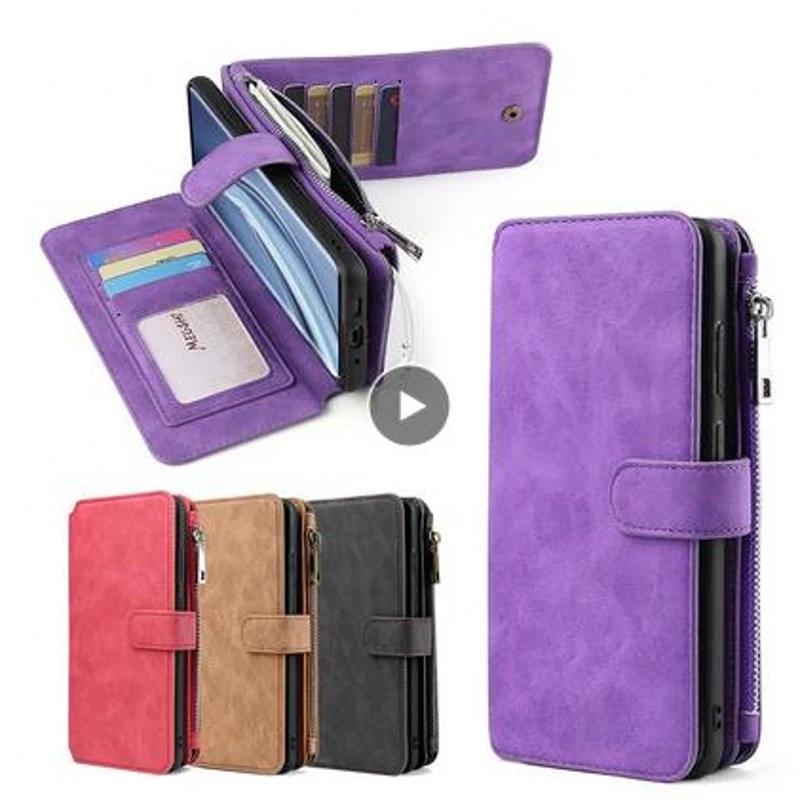 

MEGSHI-007 Multifunctional handbag Phone Case for XiaoMi 10 10Pro 5G RedMi Note8 Note9 Note8Pro Note9Pro Leather cover