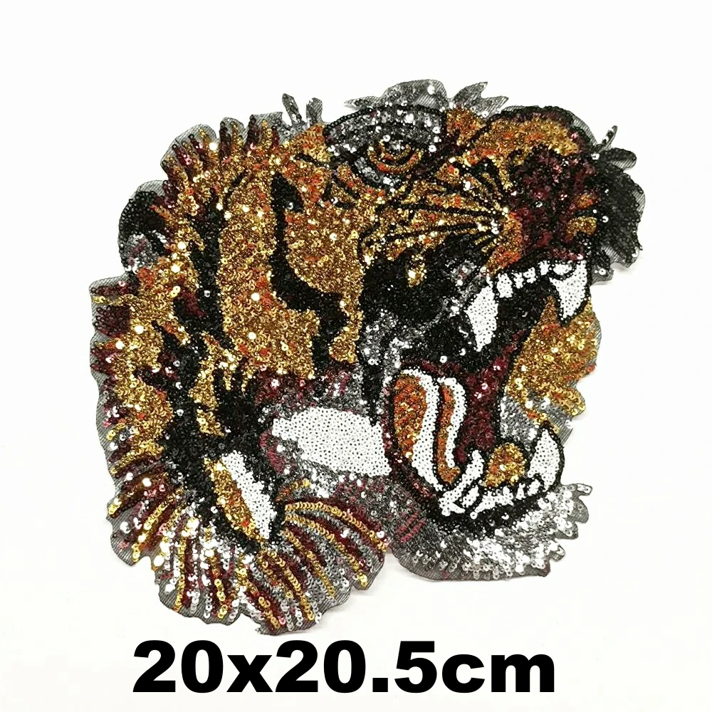 

DIY large embroidery big tiger animal cartoon patches for clothing QR-3277