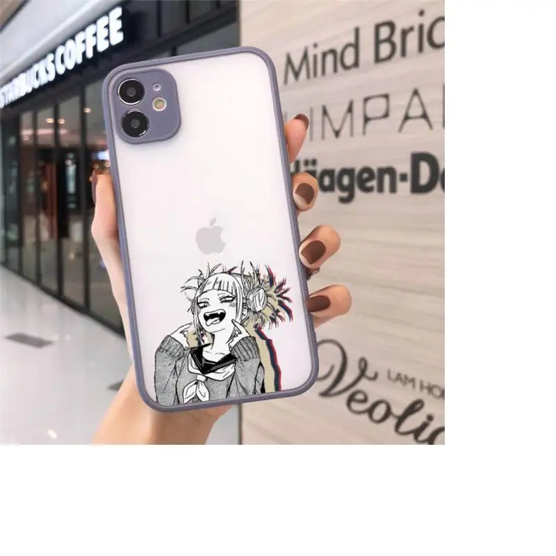 

Japan anime My Hero Academia Phone Case matte transparent For iphone 7 8 11 12 plus mini x xs xr pro max cover