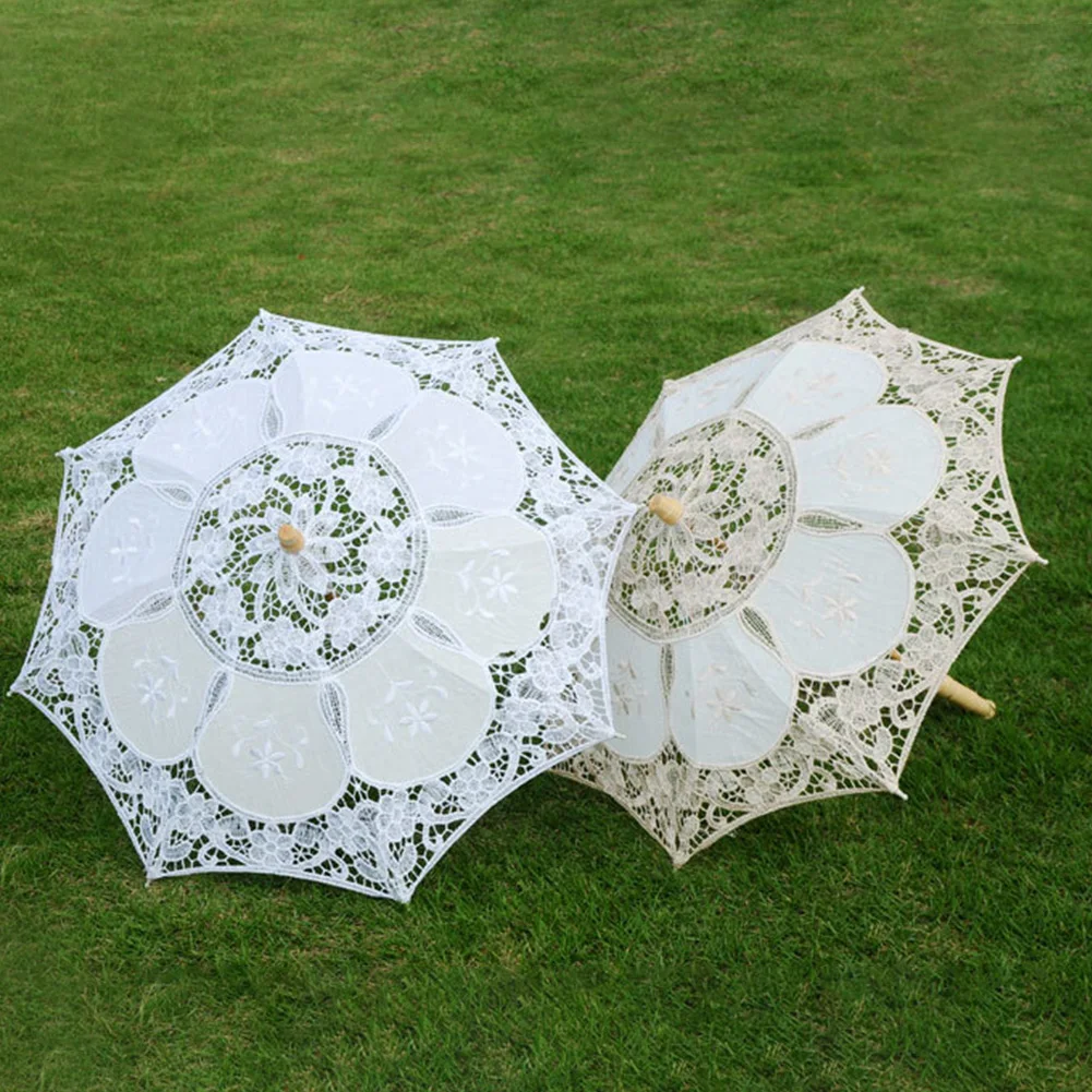 Реквизит с деревянной ручкой Подарок Вечерние детские кружевные зонтики