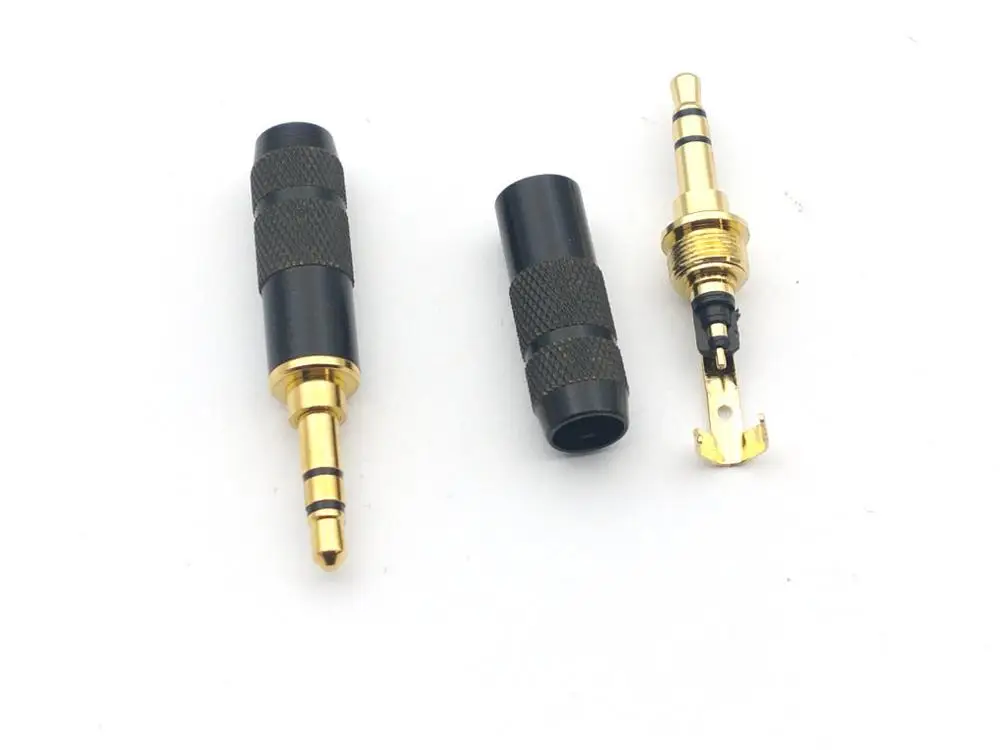200 шт. черный медный 3 5 мм стерео штекер для ремонта наушников разъемы пайки |