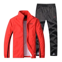 new mens sportswear suit tracksuit male casual active sets spring autumn running clothing 2pc jacket pants asian size l 4xl