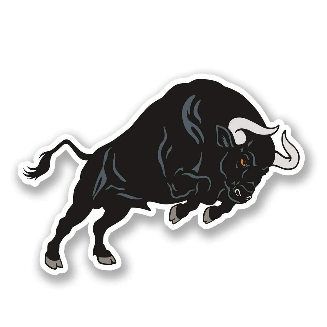 Черная Виниловая наклейка 5 дюймов с испанским быком для автомобиля грузовика