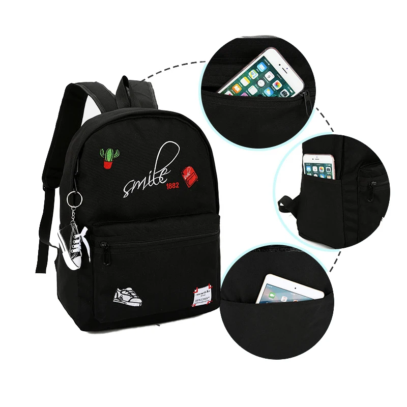 Подростки холст для мальчиков школьные сумки девочек подростков рюкзак школьный