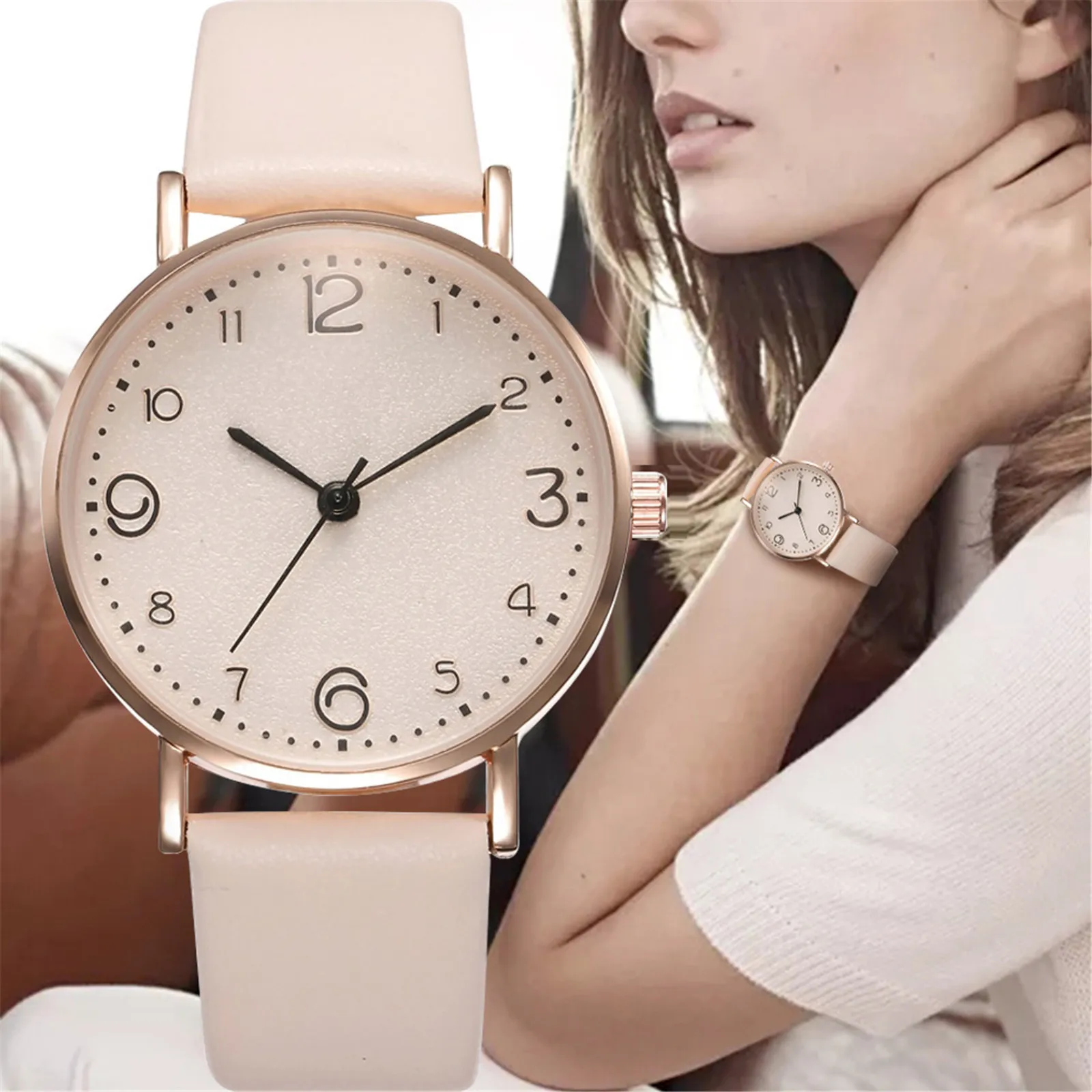 

FASHION Simple Women Casual Wild Belt Watch Ladies Generous Temperament Wristwatches Party Dress Matching Items 2021