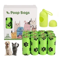 degradable dog poop bags leak proof dog waste bags 8 20 rolls 300pcs pet garbage bags portable pet cat dogs cleaning supplies