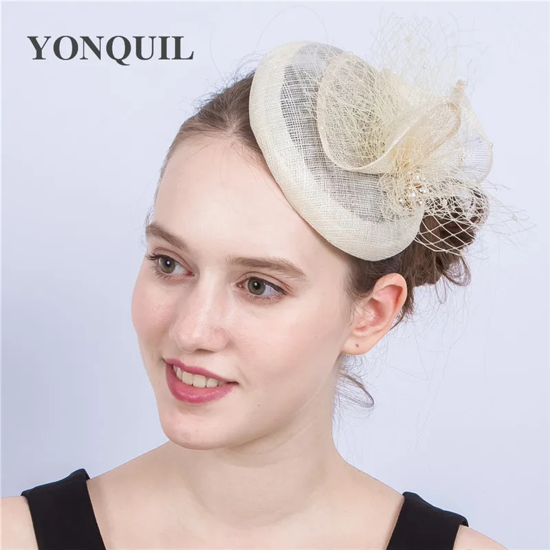 Cocktail Church Race Fascinator Hat Women Elegant Show Nice Headwear Hair Clip Bridal Married Formal Dress Mesh Accessories |
