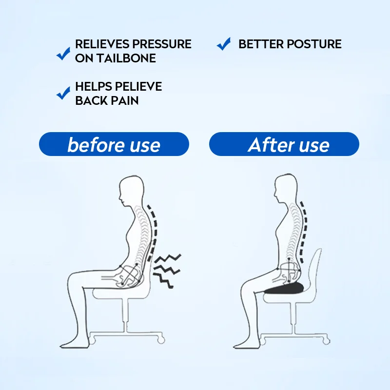 Подушка для офисного кресла Ортопедическая подушка сидений из пены с эффектом